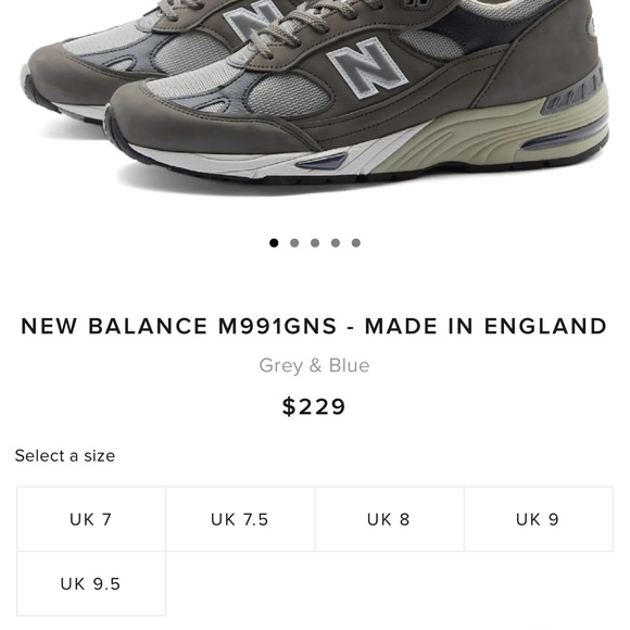 New Balance 991 Mesh Sneakers - Picture 3 of 12